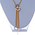 Crystal Heart Lariat Triple Chain Long Neckalce In Gold Tone Metal - view 3