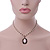 Victorian Style Pink Cameo Pendant With Faux Pearl Beaded Chain In Bronze Tone Metal - 38cm Length - view 3