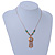 Ethnic Hammered Medallion Pendant with Gold Tone Green Bead Chain - 40cm L/ 4cm Ext - view 2