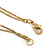 2 Strand Long Floral, Butterfly Necklace In Matte Gold Tone - 94cm L - view 5