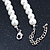 8mm White Simulated Glass Pearl Necklace With Crystal Balls In Rhodium Plating - 42cm Length/ 6cm Extension - view 8
