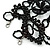 Statement Victorian/ Gothic/ Burlesque Black Acrylic, Glass Bead Choker Necklace - 25cm Length/ 7cm Extension - view 6
