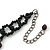 Chic Victorian/ Gothic/ Burlesque Black Acrylic Bead Bib Choker Necklace - 29cm Length/ 6cm Extension - view 6