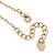 Dusty Pink Faceted Stone Pendant with Gold Plated Chain - 56cm L/ 6cm Ext - view 5