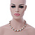 White Ceramic Bead, Beige Shell Chips Necklace In Silver Tone - 44cm L/ 4cm Ext - view 3