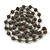 12mm Long Metallic Grey Glass Ball Necklace - 124cm Length - view 4