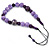 Lilac/ Purple Wood Bead Cotton Cord Necklace - 70cm L (Adjustable) - view 7