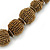 Chunky Bronze Glass Bead Ball Necklace with Silver Tone Clasp - 47cm L - view 4