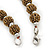 Chunky Bronze Glass Bead Ball Necklace with Silver Tone Clasp - 47cm L - view 5