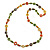 Long Multicoloured Wood Bead & Bone Ring Necklace - 108cm L - view 5