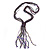 Purple, Black, Pink, Cappuccino Glass Bead Tassel Necklace - 60cm L/ 15cm L (Tassel)
