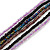 Purple, Black, Pink, Cappuccino Glass Bead Tassel Necklace - 60cm L/ 15cm L (Tassel) - view 5