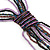 Purple, Black, Pink, Cappuccino Glass Bead Tassel Necklace - 60cm L/ 15cm L (Tassel) - view 6