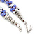 Lilac & Silver Tone Acrylic Bead Cluster Choker Necklace - 38cm L/ 5cm Ext - view 5