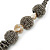 Chunky Metallic Grey Glass Bead Necklace - 70cm L - view 4