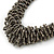 Chunky Metallic Grey Glass Bead Necklace - 70cm L - view 3