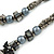 Black/ Grey Glass Bead Bib Style Necklace - 70cm L - view 6
