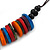 Multicoloured Bone Button Bead Cotton Cord Necklace - 64cm L (Adjustable) - view 5