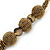 Chunky Bronze Gold Coloured Glass Bead Necklace - 70cm L - view 4