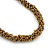 Chunky Bronze Gold Coloured Glass Bead Necklace - 70cm L - view 5
