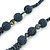 Chunky Hematite Coloured Glass Bead Necklace - 70cm L - view 5