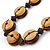 Brown Button Shape Wood Bead Cotton Cord Necklace - 70cm L (Adjustable) - view 4