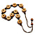 Brown Button Shape Wood Bead Cotton Cord Necklace - 70cm L (Adjustable) - view 6