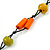 Multicoloured Wood Bead Cotton Cord Long Necklace - 110cm L - view 5