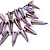 Purple Shell Nugget Bib Wire Necklace In Silver Tone - 48cm L - view 5