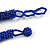 Chunky Inky Blue Glass Bead Necklace - 60cm L - view 5