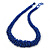 Chunky Inky Blue Glass Bead Necklace - 60cm L - view 7