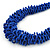 Chunky Inky Blue Glass Bead Necklace - 60cm L - view 10