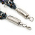 Multistrand, Layered Hematite Glass Bead, Shell Nugget Bead Necklace In Silver Tone - 56cm L - view 6