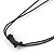 Long Brown Coloured Bone Bead, Black Cotton Cord Necklace - 90cm L - view 6