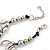 3 Strand Freshwater Pearl, Slate Black Shell Nugget Necklace In Silver Tone - 40cm L/ 4cm Ext - view 6