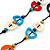 Multicoloured Bone, Wood Bead Cotton Cord Long Necklace - 92cm L - view 5