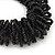 Chunky Black Glass Bead Necklace - 60cm L - view 5