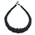 Chunky Hematite Coloured Glass Bead Necklace - 52cm L - view 6