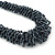 Chunky Hematite Coloured Glass Bead Necklace - 52cm L - view 7