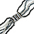 Black, Grey, White Transparent Glass Bead Tassel Necklace - 60cm L/ 15cm L (Tassel) - view 8