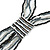Black, Grey, White Transparent Glass Bead Tassel Necklace - 60cm L/ 15cm L (Tassel) - view 4