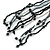 Black, Grey, White Transparent Glass Bead Tassel Necklace - 60cm L/ 15cm L (Tassel) - view 7