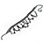 Chic Victorian/ Gothic/ Burlesque Black Bead Choker Necklace - 31cm Length/ 8cm Extension - view 7