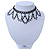 Chic Victorian/ Gothic/ Burlesque Black Bead Choker Necklace - 31cm Length/ 8cm Extension - view 8