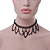 Chic Victorian/ Gothic/ Burlesque Black Bead Choker Necklace - 31cm Length/ 8cm Extension - view 4