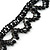 Chic Victorian/ Gothic/ Burlesque Black Bead Choker Necklace - 32cm Length/ 8cm Extension - view 5