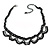 Chic Victorian/ Gothic/ Burlesque Black Bead Choker Necklace - 32cm Length/ 8cm Extension