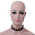 Chic Victorian/ Gothic/ Burlesque Black Bead Choker Necklace - 32cm Length/ 8cm Extension - view 9