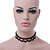 Chic Victorian/ Gothic/ Burlesque Black Bead Choker Necklace - 32cm Length/ 8cm Extension - view 7