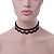 Chic Victorian/ Gothic/ Burlesque Black Bead Choker Necklace - 32cm Length/ 8cm Extension - view 3